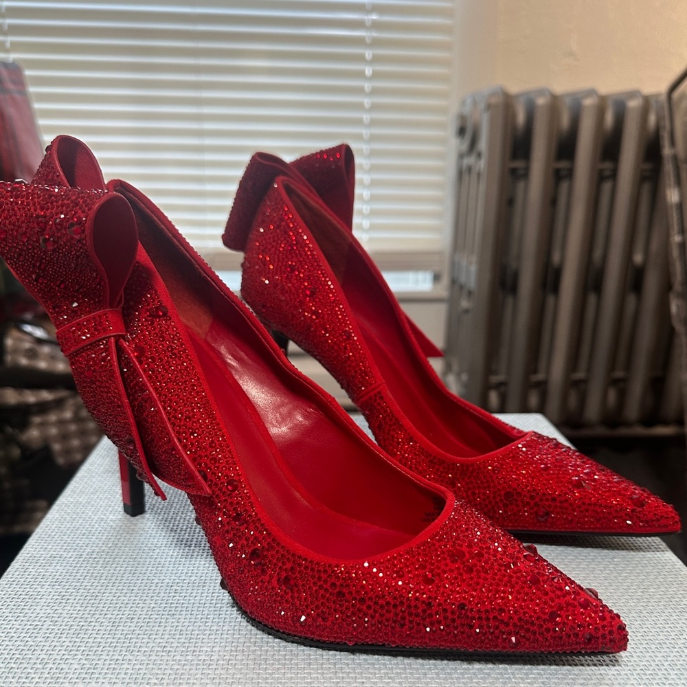 INC International Concepts Sparkling Red Heels